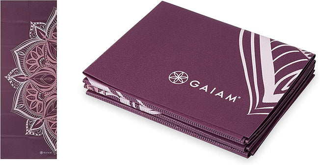 Yoga Mat - Folding Travel Fitness & Exercise Mat - Foldable Yoga Mat for All Types of Yoga, Pilates & Floor Workouts (68"L X 24"W X 2Mm Thick)