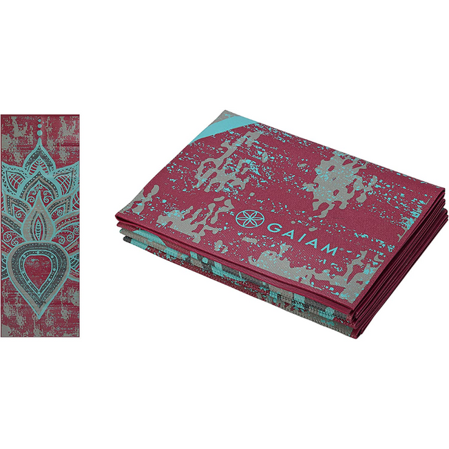 Yoga Mat - Folding Travel Fitness & Exercise Mat - Pilates & Floor Workouts (68"L X 24"W X 2Mm Thick)