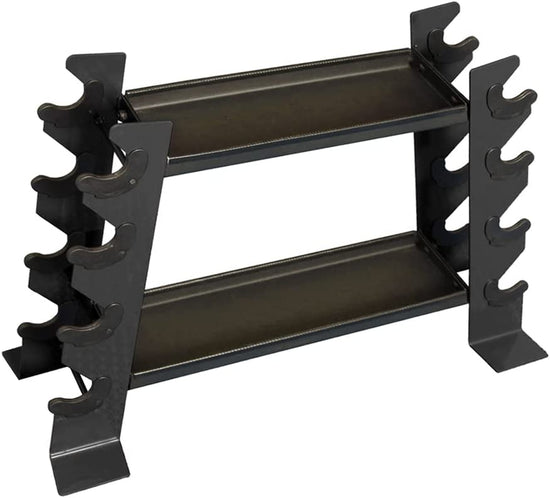 Compact Solid Metal Kettlebell Dumbbell Rack Storage Stand Home Gym Black 200KG