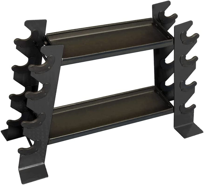 Compact Solid Metal Kettlebell Dumbbell Rack Storage Stand Home Gym Black 200KG