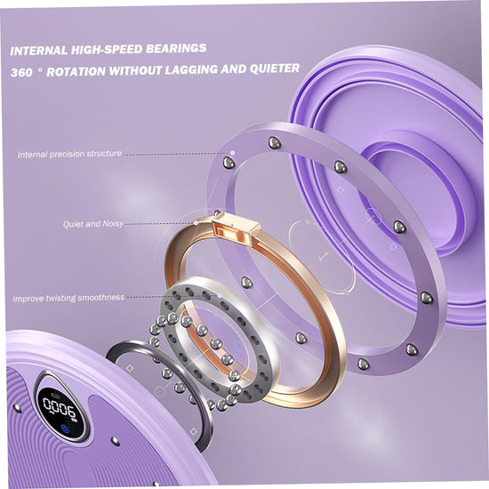 Twist Board 11.8'' Massage Waist Twisting Board with Pull Rope, AB Exercise with Counter 400KG Loading Waist Twisting Disc Quiet Indoor Fitness Equipment Waist Twisting Disc Exercise/438