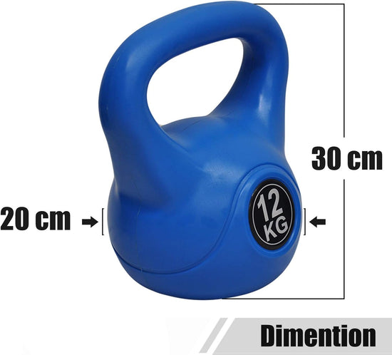 Kettlebell 12Kg Kettlebell Home Gym Weight Fitness Exercise - BLUE - Training Fitness Equipment Sports Equipment