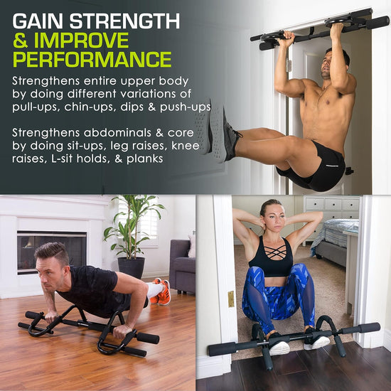 Doorway Mount, Foldable, Multi-Grip, Multi-Grip Lite and Wall-Mounted Pull Up/Chin-Up Bar