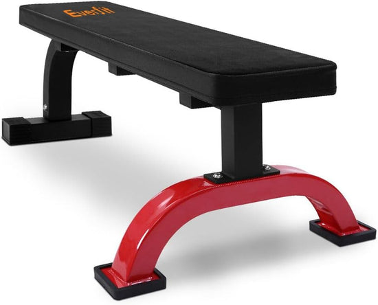 Weight Bench Flat Gym Benches Press Weights Exercise Fitness Equipment Home Workout Fits for Multi Station Smith Machine, with 300Kg Weight Capacity and Feet Protection, 109 X 65 X 41