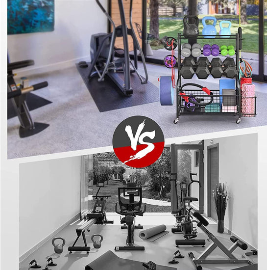 Dumbbell Rack, Home Gym Storage, Weight Rack for Dumbbells, Yoga Rack, Kettlebells and Yoga Mat Storage, Gym Storage Rack with Wheels and Hooks, Workout Equipment Storage for Fitness And