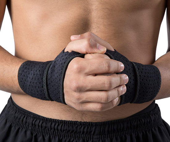 2 Pack Wrist Compression Strap and Wrist Brace Sport Wrist Support for Fitness, Weightlifting, Tendonitis, Pain Relief.Etc - Wear Anywhere - Unisex, Adjustable (Black)