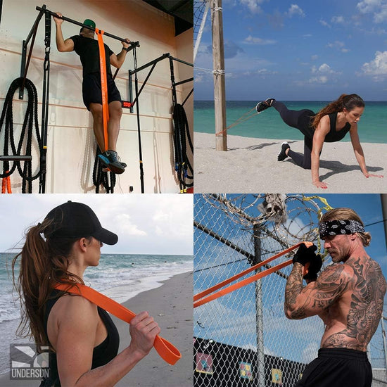 Fitness Resistance Loop Exercise Bands. Set of 2 Pullup Assistance Workout Bands with TA2 Bodyshock Training Program. Stretching, Mobility & Weight Loss Resistance Bands Bundle