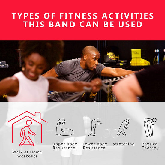 Workout Bands 7 Ring Adjustable Resistance Bands for Working Out Home Workout Walking Exercise Workout Bands Fitness Program Exercise Bands Stretch Bands for Recovery