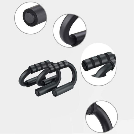 Push up Bar S Shapes, Push up Stands Support Sweat Absorbent Thick Sponge Non-Slip Fitness Stand for Men Women Strength Training Workout Equipment Home Gym - Push up Handles for Floor