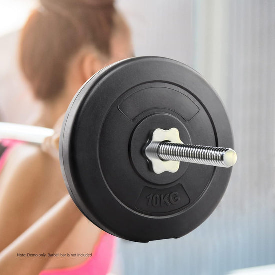20Kg Barbell Weight Plates, Barbells Weights Set Bumper Plate Strength Training Exercise Fitness Equipment for Home Gym, with Edged Ring Sets of 2