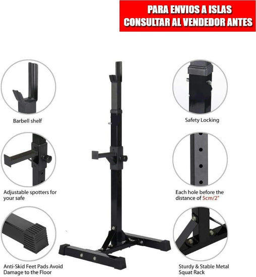 Adjustable Squat Rack Stand Barbell Racks Bench Press Racks Home Gym Portable Dumbbell Racks Multi-Function Weight Lifting