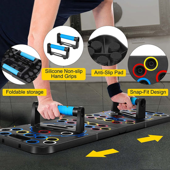 56 in 1 Push up Board, Bigger Size Multi-Function Professional Foldable Push up Bar, Portable Push up Handles for Floor, for Strength Training, Push-Up Challenge Board for Men and Women