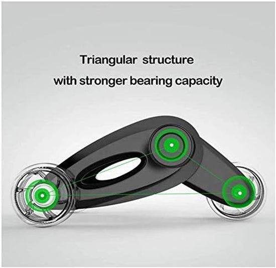 AB Roller Wheel with Mat for Abdominal Exercise, 4 Wheel Foldable Abs Roller for Women and Men Abdominal Muscle Training Wheel,Abs Exercise Wheel, Roller Stable to Prevent Rollover, Balance and Efficiency Perfect for Fitness Home Workout