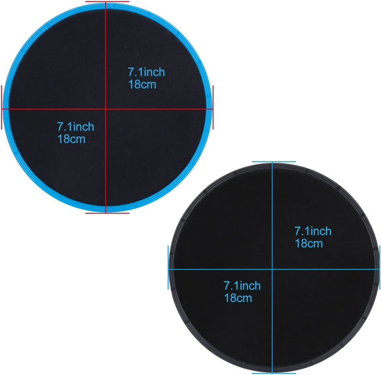 Gliding Discs Core Sliders Exercise Sliders 4 Pack Dual Sided Gliding Slider for Carpet or Hard Floors Core Fitness Ultimate Core Training Gym and Full Body Workout'S at Home or Travel Black & Blue