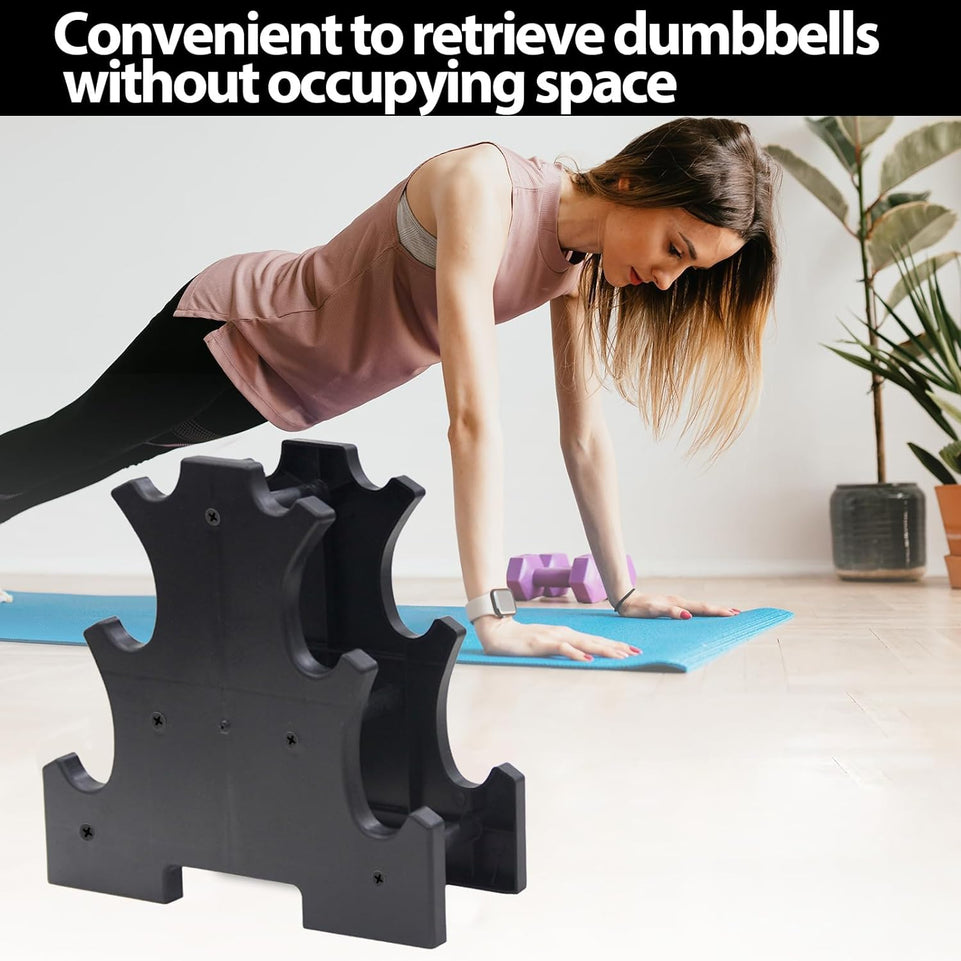 Weight Rack for Dumbbells, Dumbbell Rack, Dumbbell Rack for Home Gym, 3 Tier Weight Rack for Dumbbells, Strength Training Dumbbell Racks Dumbbell Storage Rack, Rack Only