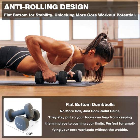 METEOR Dumbbells Anti-Slip Neoprene Dumbbell Soft Touch Grip Hand Weights Home Gym Exercise Dumbbells