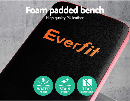 Weight Bench Multi Station Press Barbell Home Gym FID Chair Flat Incline Decline Toning Exercise Equipment Military Row Leg Extension Preacher Curl