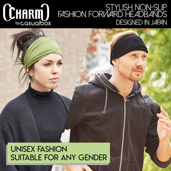 Mens Womens Headband Bandana – Comfortable Head Bands with Elastic Secure Snug Fit Non Slip for Runners Fitness Sports Gym Tennis Crossfit Lightweight
