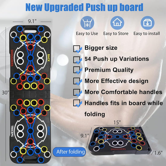 Push up Board- Multi-Function Foldable Push up Bar-Push up Stands Exercise Workout Fitness Equipment for Home Gym