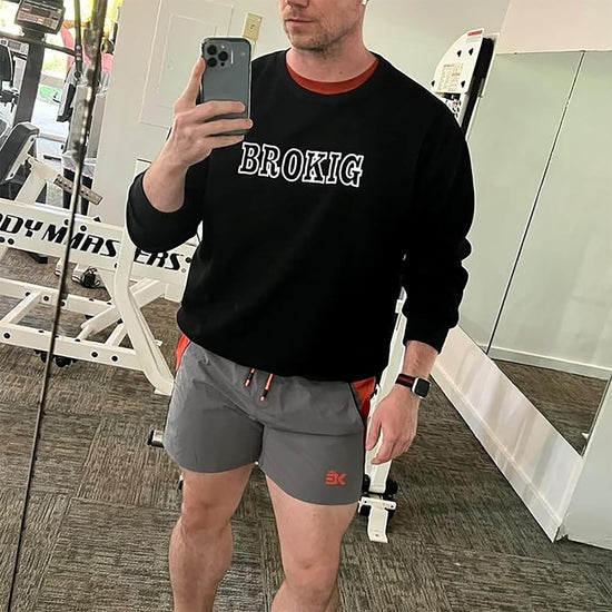 Men'S Gym Sport Shorts, Lightweight Workout Fitness Running Shorts 5" Quick Dry Exercise Bodybuilding Shorts Zip Pocket