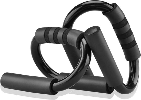 Push up Bar S Shapes, Push up Stands Support Sweat Absorbent Thick Sponge Non-Slip Fitness Stand for Men Women Strength Training Workout Equipment Home Gym - Push up Handles for Floor