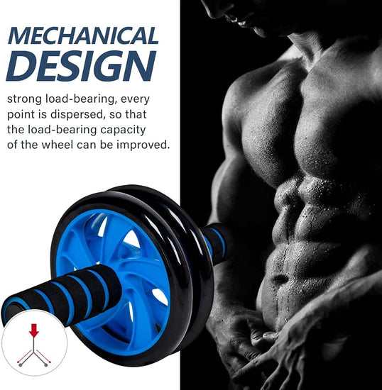 7-In-1 AB Wheel Roller Kit with Push up Brackets Skipping Rope Hand Wrist Developer and Knee Pad for Home Workout - Portable Home Fitness Equipment Push-Up Gripper Ab Roller for Men Abdominal Exerciser GYM