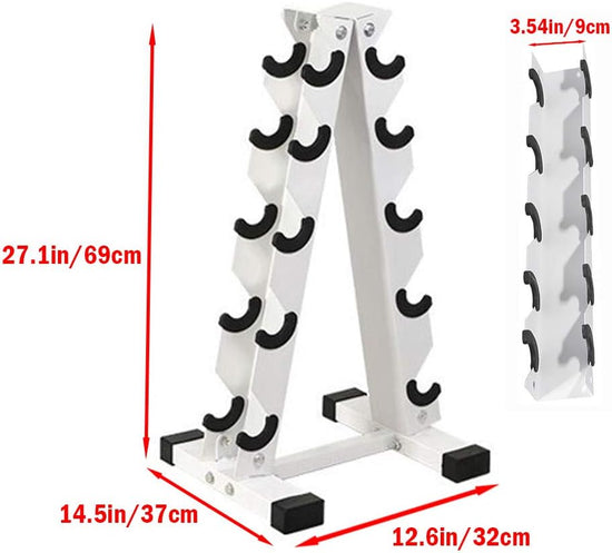Dumbbell Rack, Solid Steel Dumbbell Storage Stand Holder, A-Frame Weight Dumbbell Storage Racks, Free Weights Dumbbells Set for Home Gym Exercise