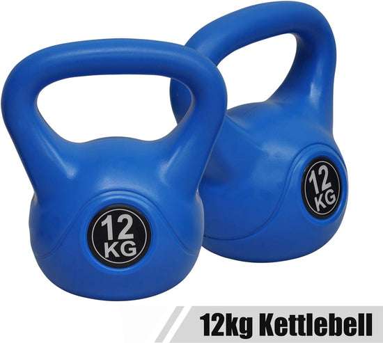 Kettlebell 12Kg Kettlebell Home Gym Weight Fitness Exercise - BLUE - Training Fitness Equipment Sports Equipment
