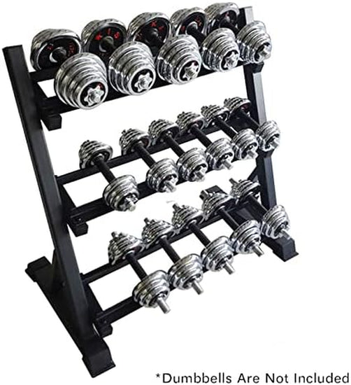 3-Tier Heavy Duty Dumbbell Rack Storage Racking Shelving Home Gym 300KG