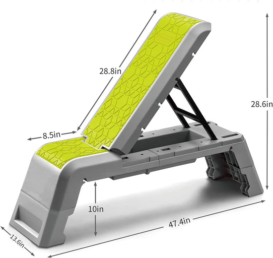 Multifunctional Aerobic Deck with Cord Workout Platform Adjustable Dumbbell Bench Weight Bench Professional Fitness Equipment for Home Gym