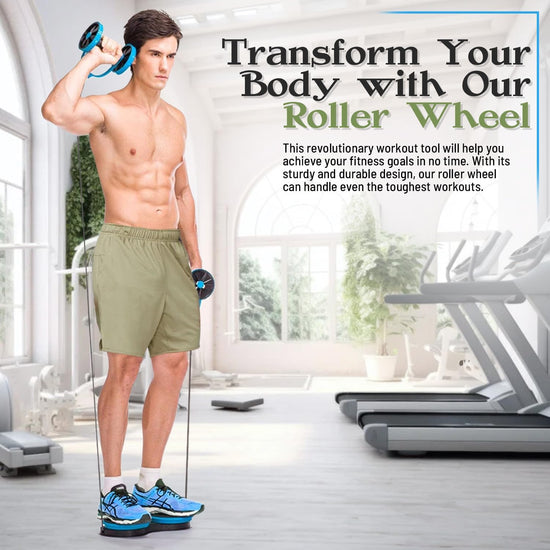 Ultimate 360° Ab Roller Wheel - Total Core Workout, Sculpt & Strengthen Abs, Waist, Arms, Shoulders & Legs - Durable & Safe - Ideal for Home Gym Fitness