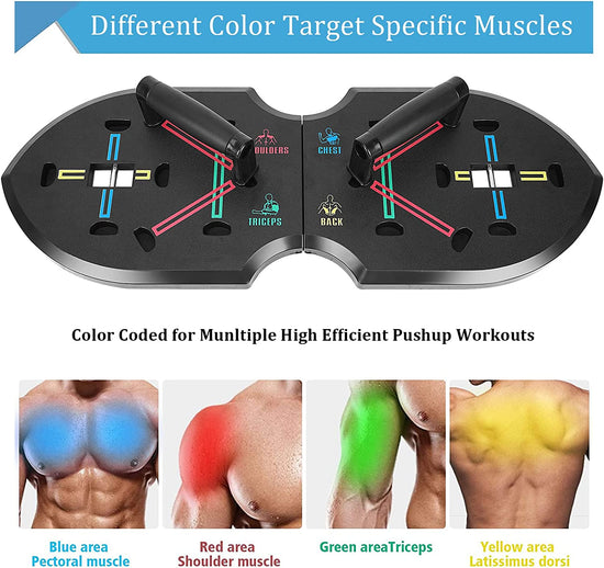 Quadropress Push up Board, Adjustable Push up Bar for Men and Women, Foldable Push up Handles for Floor, Perfect Pushup Board Fitness, Iron Chest Pro Push Up, Portable Home Workout Equipment