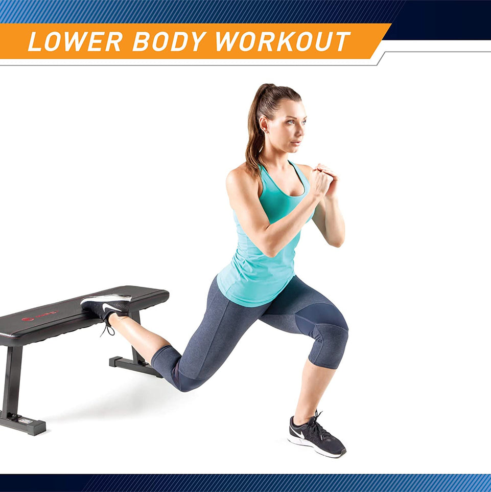 Flat Utility Weight Bench for Weight Training and Ab Exercises SB-315