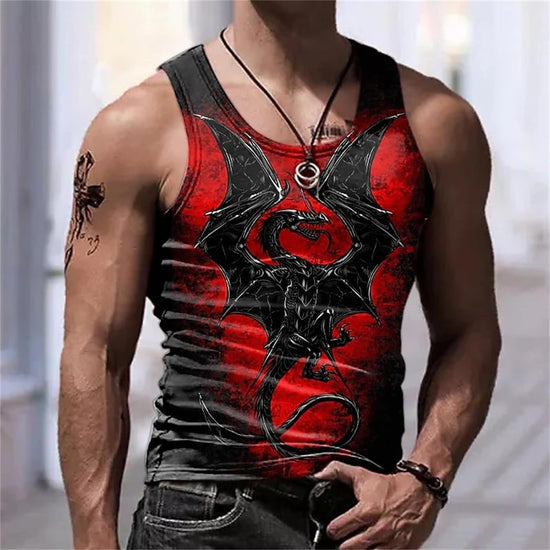 Mens Tank Tops Gym Workout Sleeveless Muscle Tee V-Neck Summer Beach T-Shirts Novelty Graphic Vest Sports Underwear