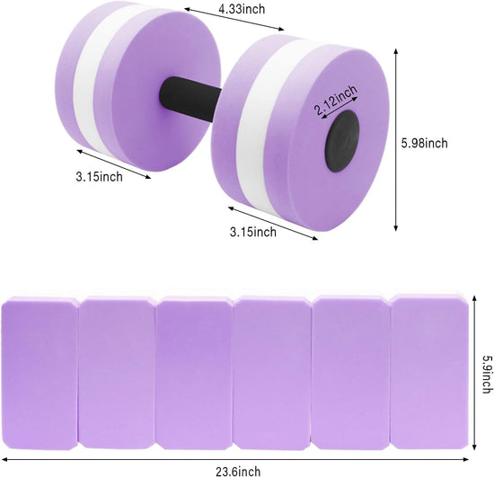 Water Dumbbell Set for Aquatic Aerobics Exercise, Water Weights Equipment, Training Aid for Aquatic Fitness, Water Workout Fitness Tool