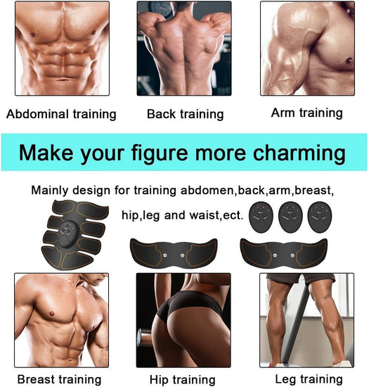 Muscle Toner,  Abdominal Toning Belt, EMS Abs Trainer Wireless Body Gym Workout Home Office Fitness Equipment for Abdomen/Arm/Leg Training Men Women