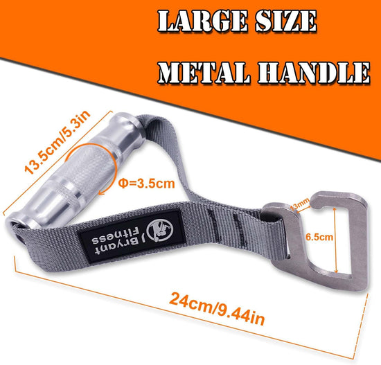 Fitness Resistance Band Exercises Handles Heavy Duty Metal Gym Handles Stainless Steel Large Size Hook for Wide Pull up Resistance Band Training Home Workout Fitness Equipment