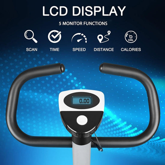 Belt Bike Upright Excercise Bike Machine Home Gym Fitness Cardio Equipment Spin Bike Grey