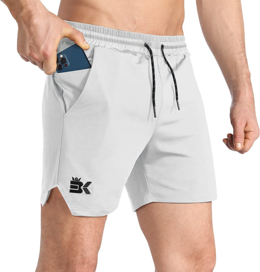 Men'S Lightweight Sport Shorts, Quick Dry Gym Shorts Workout Fitness Running Shorts Men with Zip Pocket