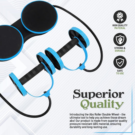 Ultimate 360° Ab Roller Wheel - Total Core Workout, Sculpt & Strengthen Abs, Waist, Arms, Shoulders & Legs - Durable & Safe - Ideal for Home Gym Fitness