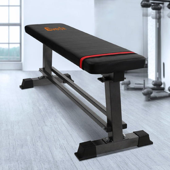 Weight Bench Flat Gym Benches Press Weights Exercise Fitness Equipment Home Workout Fits for Multi Station Smith Machine, with 300Kg Capacity and Feet Protection, 103 X 35 X 45Cm