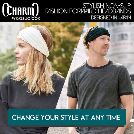 Mens Womens Headband Bandana – Comfortable Head Bands with Elastic Secure Snug Fit Non Slip for Runners Fitness Sports Gym Tennis Crossfit Lightweight