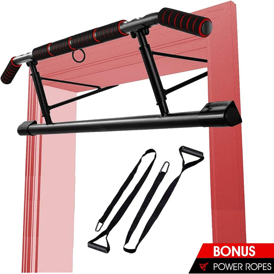 [2023 Upgrade] Multi-Grip Pull up Bar for Doorway, Portable Pullup Chin up Bar Home, No Screws, Multifunctional Dip Bar Fitness, Door Exercise Equipment Body Gym System Trainer