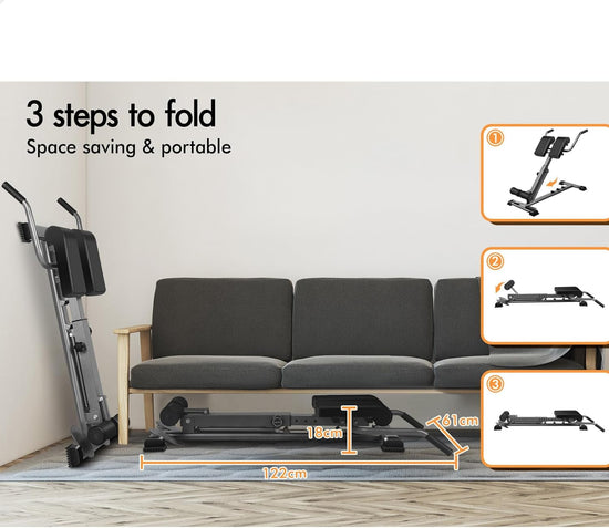 Adjustable Roman Chair with 30-50 Degrees Inclination, Hyperextension Fitness Weight Bench for Back Glutes Hamstring Exercise and AB Workouts, Multifunctional Home Gym Equipment, Max 200Kg