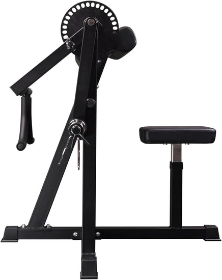ATTIVO Adjustable Preacher Curl Weight Bench Arm Machine - Bicep Tricep Press Extension - Plate Loaded Exercise Equipment for Home Gym Workout Station