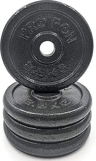 Cast Iron Weight Plates Set 1.25Kg,2.5Kg,5Kg,10Kg (Choice of Sizes) for 1" Dumbbell Handle Bar