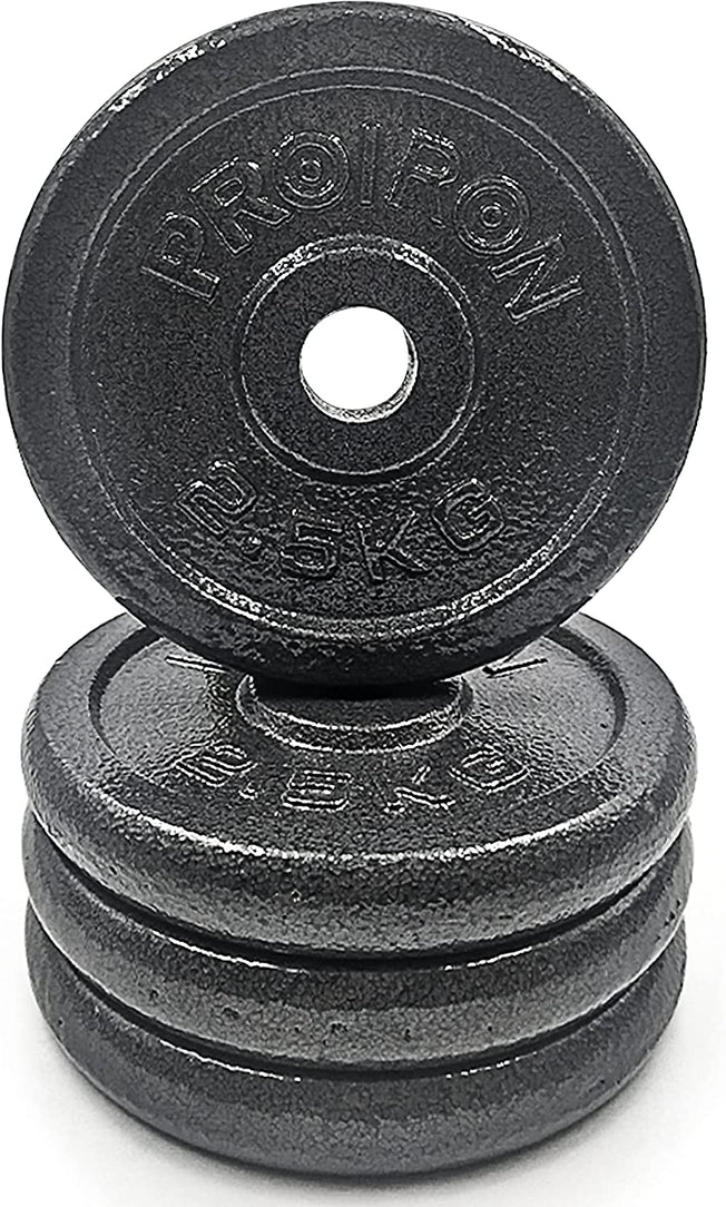 Cast Iron Weight Plates Set 1.25Kg,2.5Kg,5Kg,10Kg (Choice of Sizes) for 1" Dumbbell Handle Bar