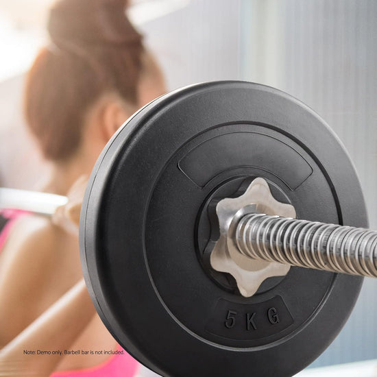 10Kg Barbell Weight Plates, Barbells Weights Set Bumper Plate Strength Training Exercise Fitness Equipment for Home Gym, with Edged Ring Sets of 2