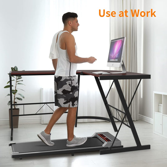 Walking Pad, under Desk Walking Pad Electric Treadmill Home Office Gym Exercise Fitness Machine W/App Control & Remote Control, 120KG Capacity