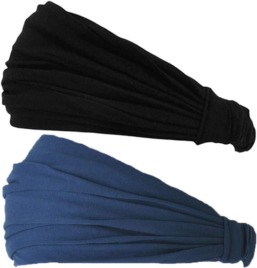 Mens Womens Headband Bandana – Comfortable Head Bands with Elastic Secure Snug Fit Non Slip for Runners Fitness Sports Gym Tennis Crossfit Lightweight